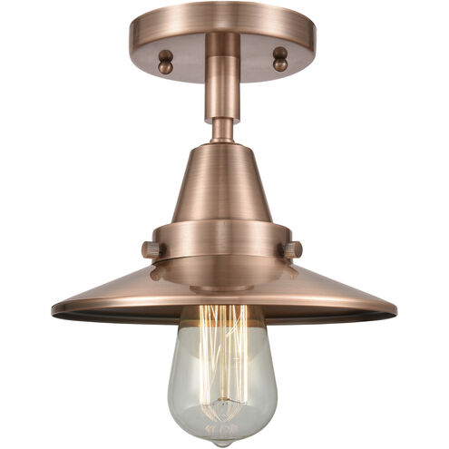 Franklin Restoration Railroad 1 Light 8 inch Antique Copper Flush Mount Ceiling Light