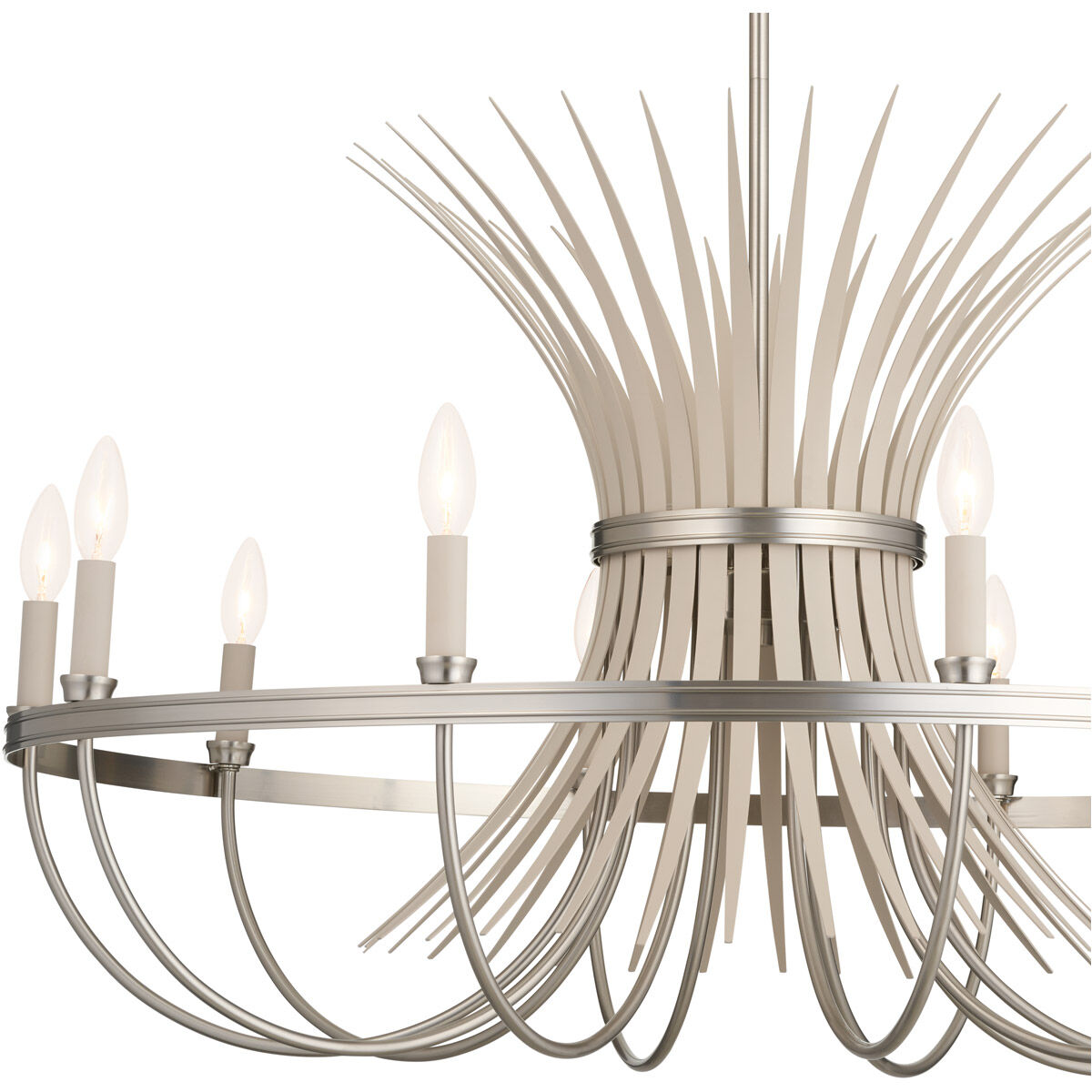 Homestead Baile 9 Light 37 inch Brushed Nickel Chandelier Ceiling Light, Baile