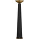 Calyx 71 inch 28 watt Black and Antique Brass Torchiere Floor Lamp Portable Light