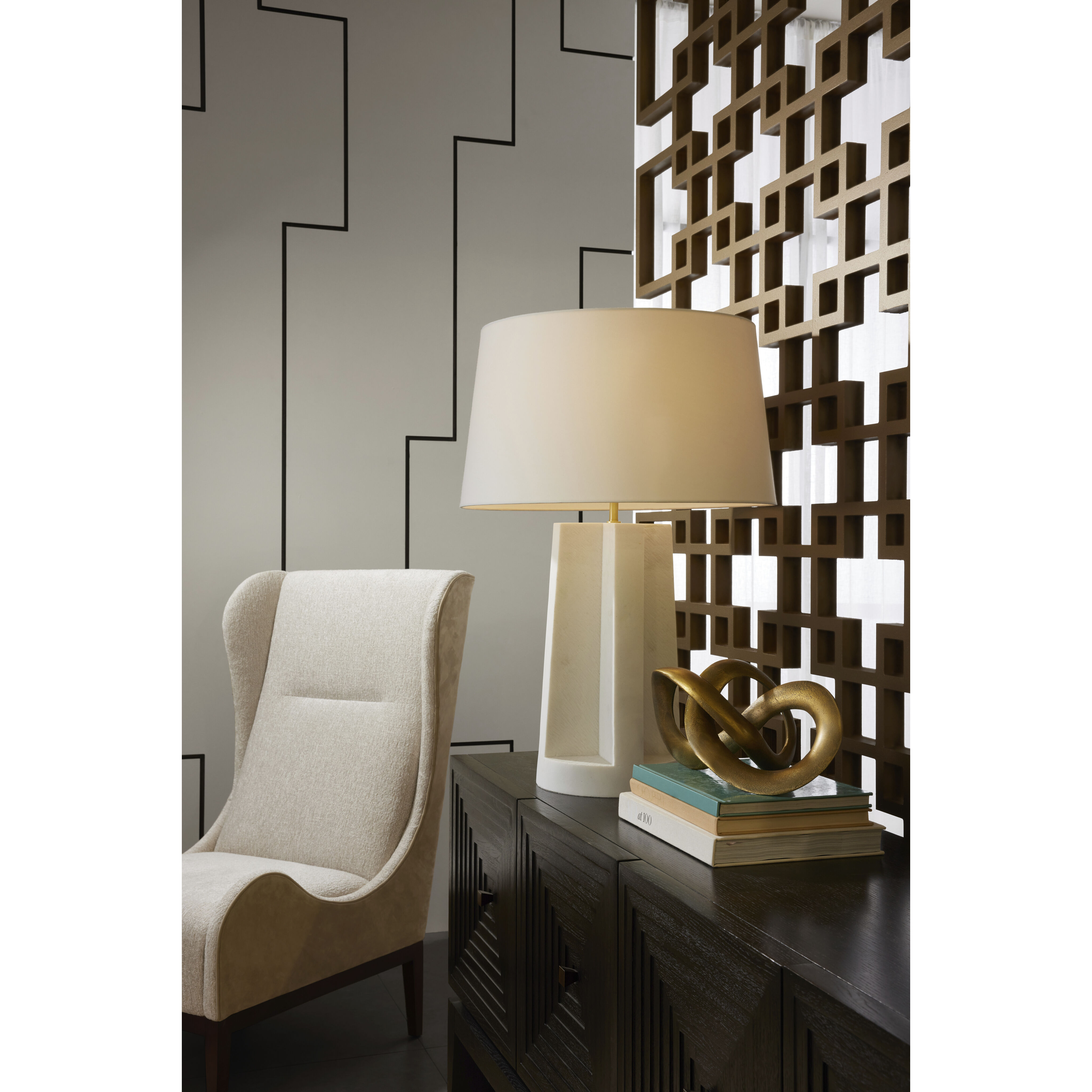 Riverton 33 inch 150.00 watt Ivory Lamp Portable Light