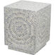 Square 17.7 inch Gray Stool