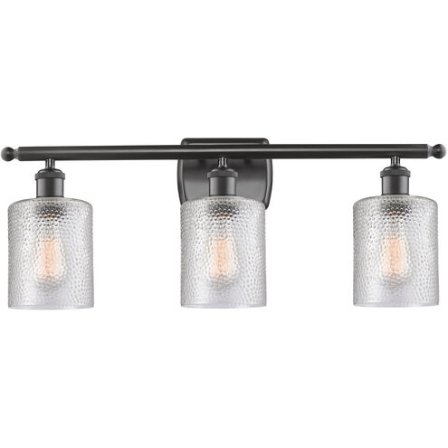 Ballston Cobbleskill 3 Light 26 inch Oil Rubbed Bronze Bath Vanity Light Wall Light in Clear Glass, Ballston