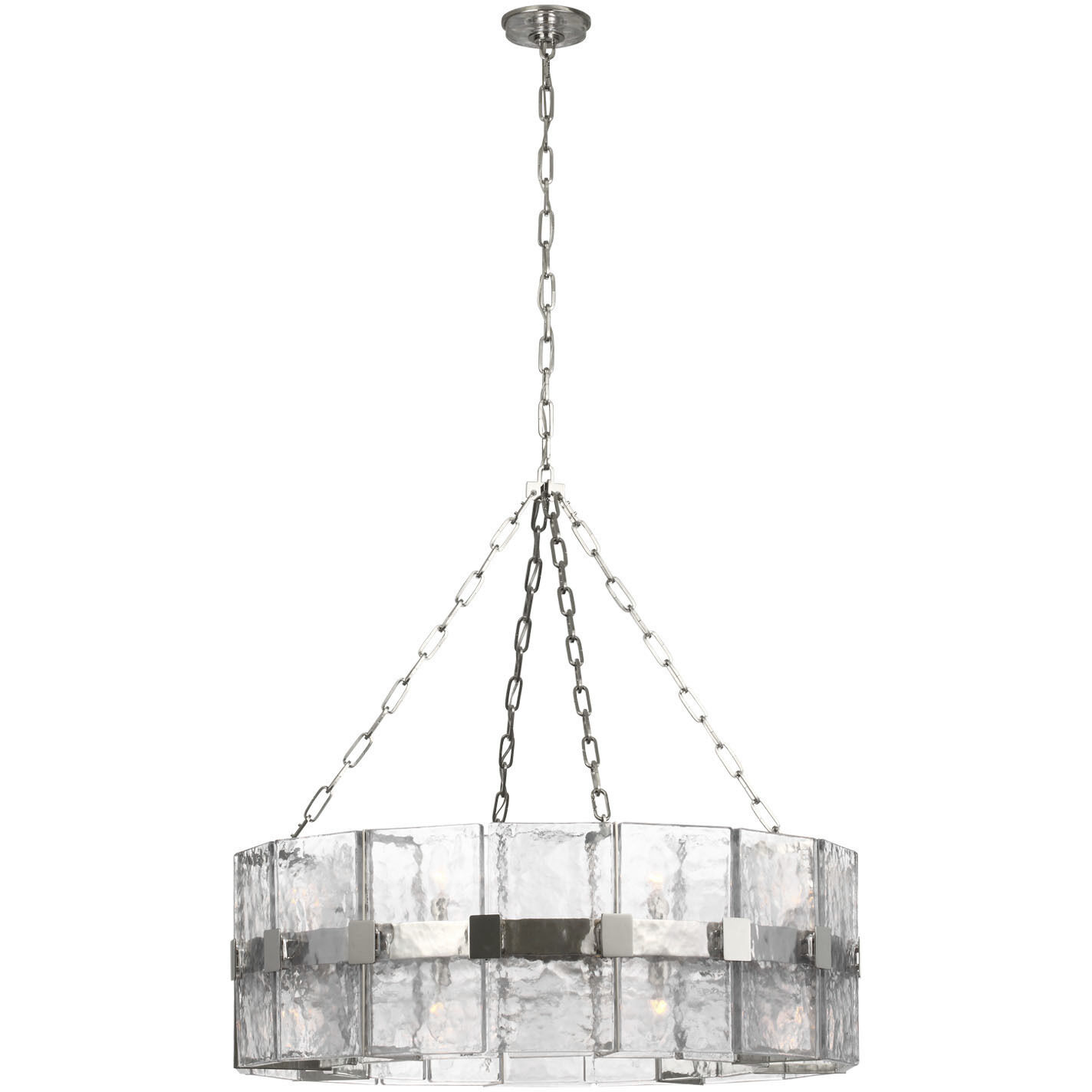 Suzanne Kasler Solera LED 37.25 inch Polished Nickel Barrel Chandelier Ceiling Light