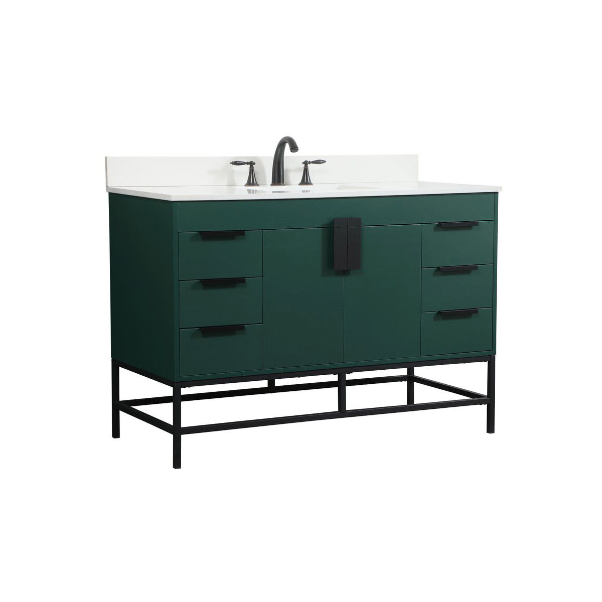 Eugene 48 X 22 X 33.5 inch Green Vanity Sink Set in Included