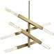 Ari 8 Light 13.5 inch Satin Gold Pendant Ceiling Light