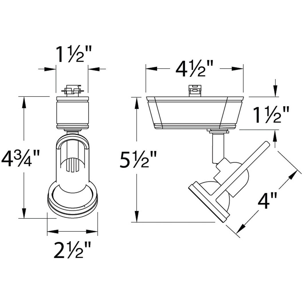 Dune 1 Light 120 Brushed Nickel Track Head Ceiling Light in J/J2 Track