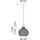 Renity 1 Light 9.13 inch Smoke Pendant Ceiling Light