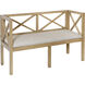 Amanda Light Brown and Taupe Bench