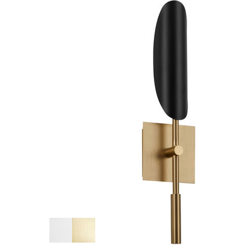Pivot 1 Light 6 inch White/Aged Brass Wall Sconce Wall Light