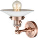 Franklin Restoration Halophane LED 9 inch Antique Copper Sconce Wall Light, Franklin Restoration