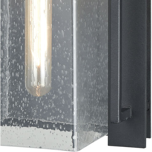 Overton 1 Light 17 inch Matte Black with Clear Outdoor Wall Sconce