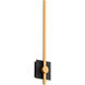 Zora 1 Light 21 inch Black/Industrial Brass Sconce Wall Light