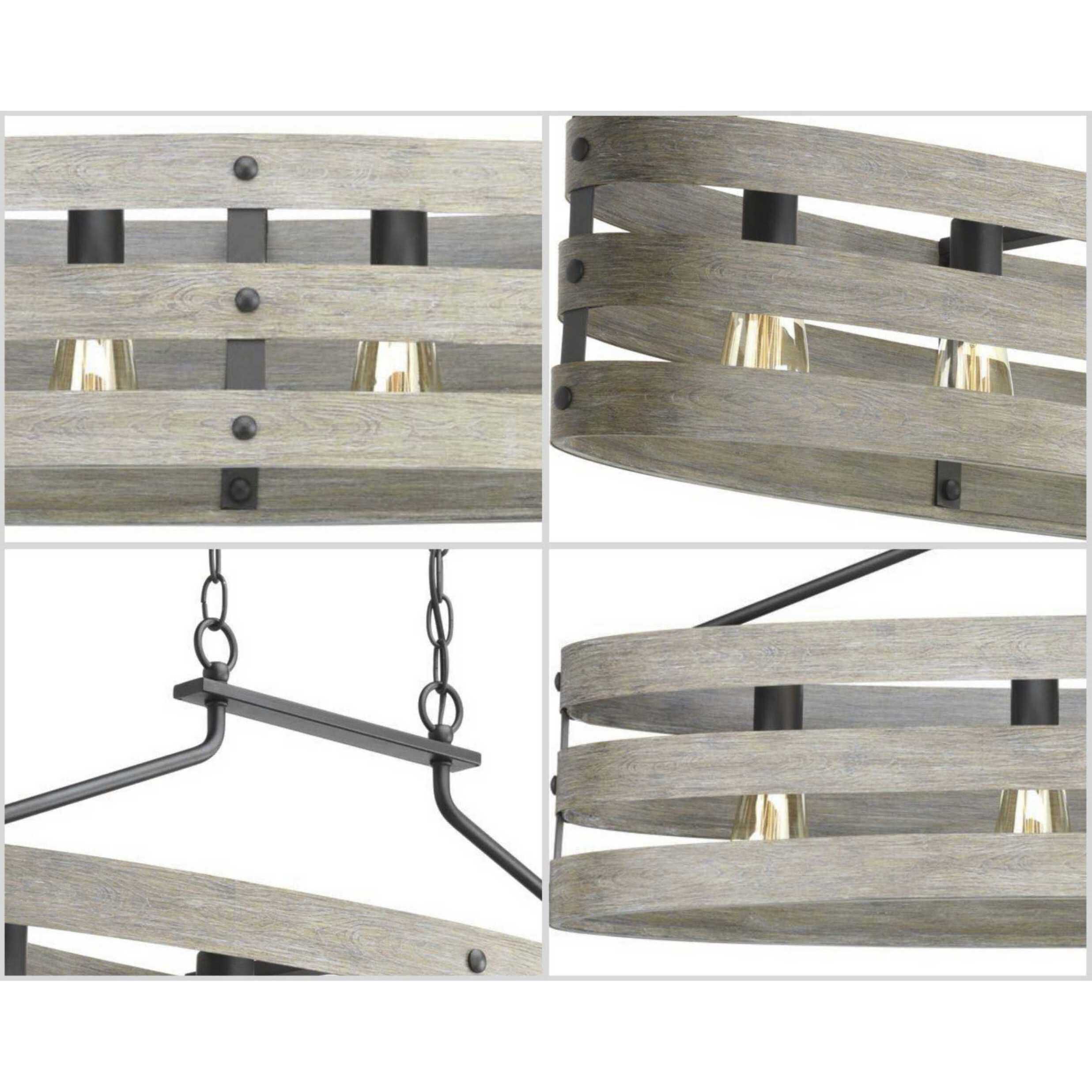 Gulliver 4 Light 39 inch Graphite Linear Chandelier Ceiling Light