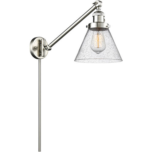 Large Cone 1 Light 8.00 inch Swing Arm Light/Wall Lamp