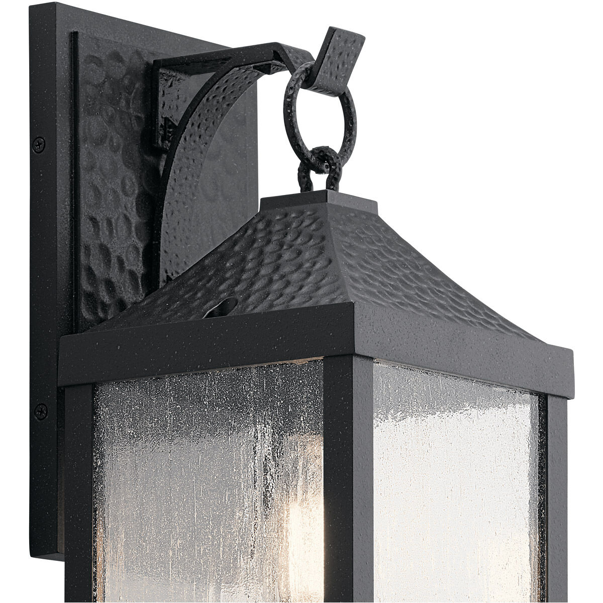 Springfield 1 Light 18 inch Distressed Black Outdoor Wall, Medium