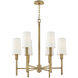 Fenwick 6 Light 28 inch Heritage Brass Chandelier Ceiling Light