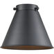 Nouveau Appalachian 1 Light 8 inch Black Antique Brass Mini Pendant Ceiling Light in Incandescent, Matte Black, Nouveau