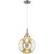 Downtown Urban Beacon 1 Light 10 inch Brushed Satin Nickel Mini Pendant Ceiling Light in Mercury