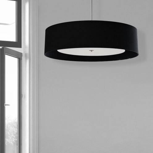 Helena 4 Light 34 inch Polished Chrome with Black-White Pendant Ceiling Light in Black and White