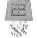 Original Glacier Avenue LED 36 inch Polished Chrome Multi Port Pendant Ceiling Light in Bubbled