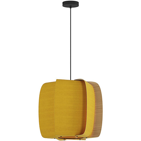 Alba LED 21.25 inch Black Pendant Ceiling Light in Yellow/Ash, WEP Collection