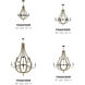 Middlefield LED 22 inch Iron Rust Chandelier Ceiling Light
