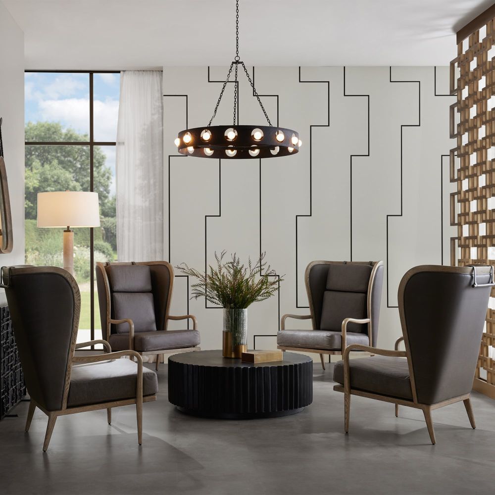 Stassi 41 inch Carbon Wing Chair