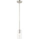 Zurich 1 Light 5 inch Brushed Nickel Pendant Ceiling Light