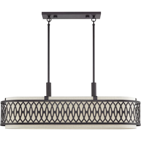 Vistaview 6 Light 42 inch English Bronze Linear Chandelier Ceiling Light