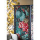 Anita Green and Pink with Brown and Black Room Divider