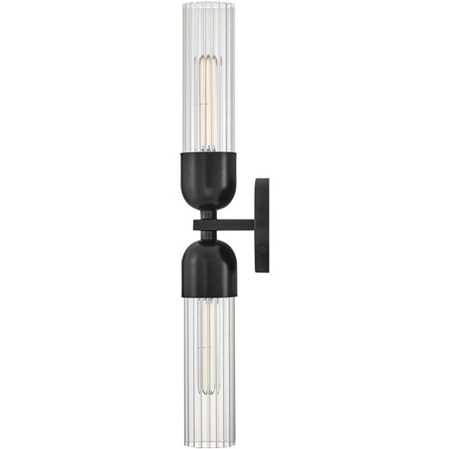 Soren 2 Light 5 inch Black Bath Light Wall Light