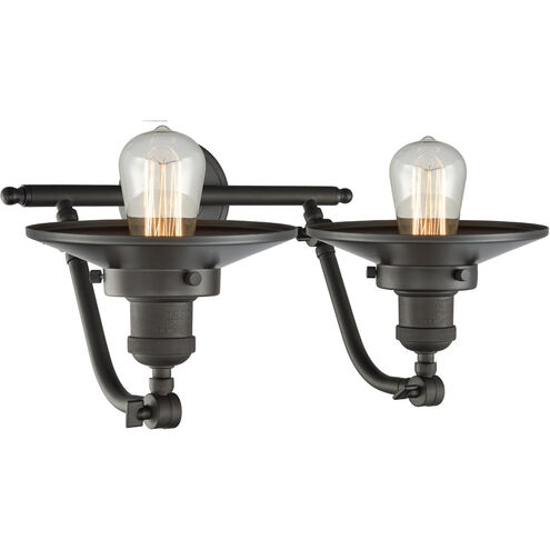Franklin Restoration Railroad 2 Light 18 inch Oil Rubbed Bronze Bath Vanity Light Wall Light, Franklin Restoration