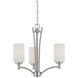 Pittman 3 Light 20 inch Brushed Nickel Chandelier Ceiling Light