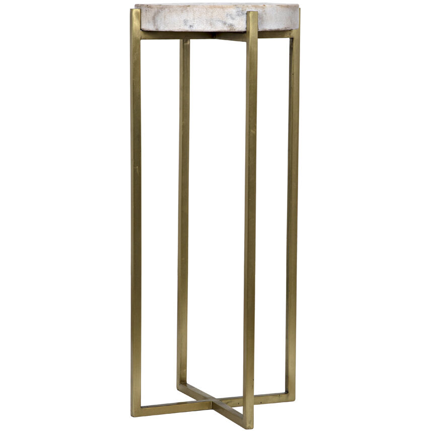 Soho 26.5 X 11 inch Antique Brass Side Table