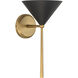 Cortan 1 Light 8 inch Legacy Brass and Dark Bronze Bath Sconce Wall Light