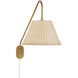 Salinas 60 watt Warm Brass Adjustable Wall Sconce Wall Light