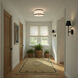 Callahan 3 Light 17 inch Polished Nickel Flush Ceiling Light