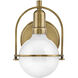 Somerset 1 Light 7.5 inch Heritage Brass Vanity Light Wall Light
