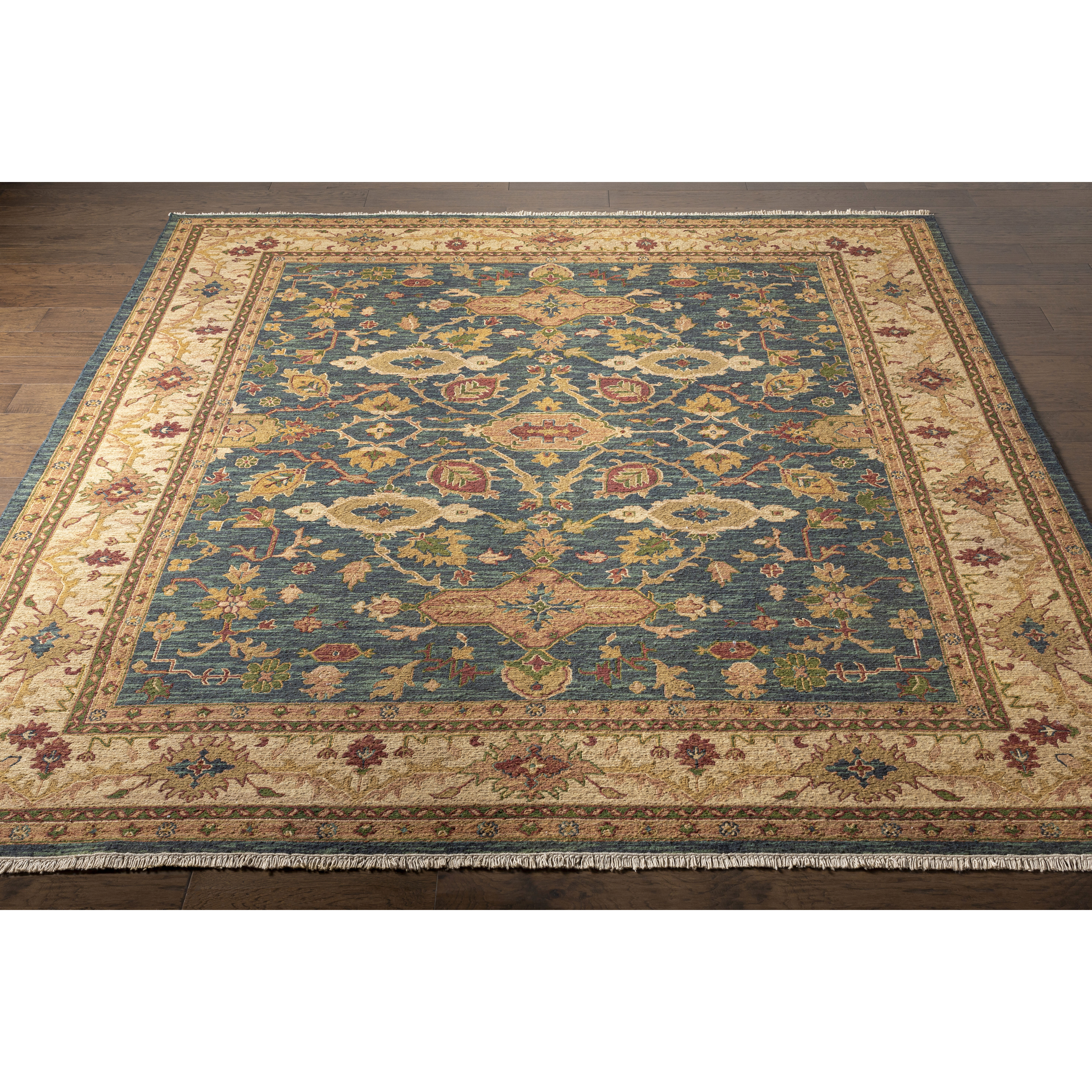 Soumek 120 X 96 inch Deep Teal Rug in 8 x 10, Rectangle