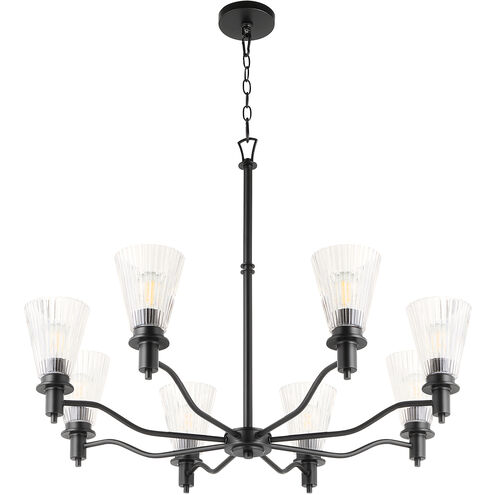 Lawton 8 Light 35 inch Matte Black Chandelier Ceiling Light