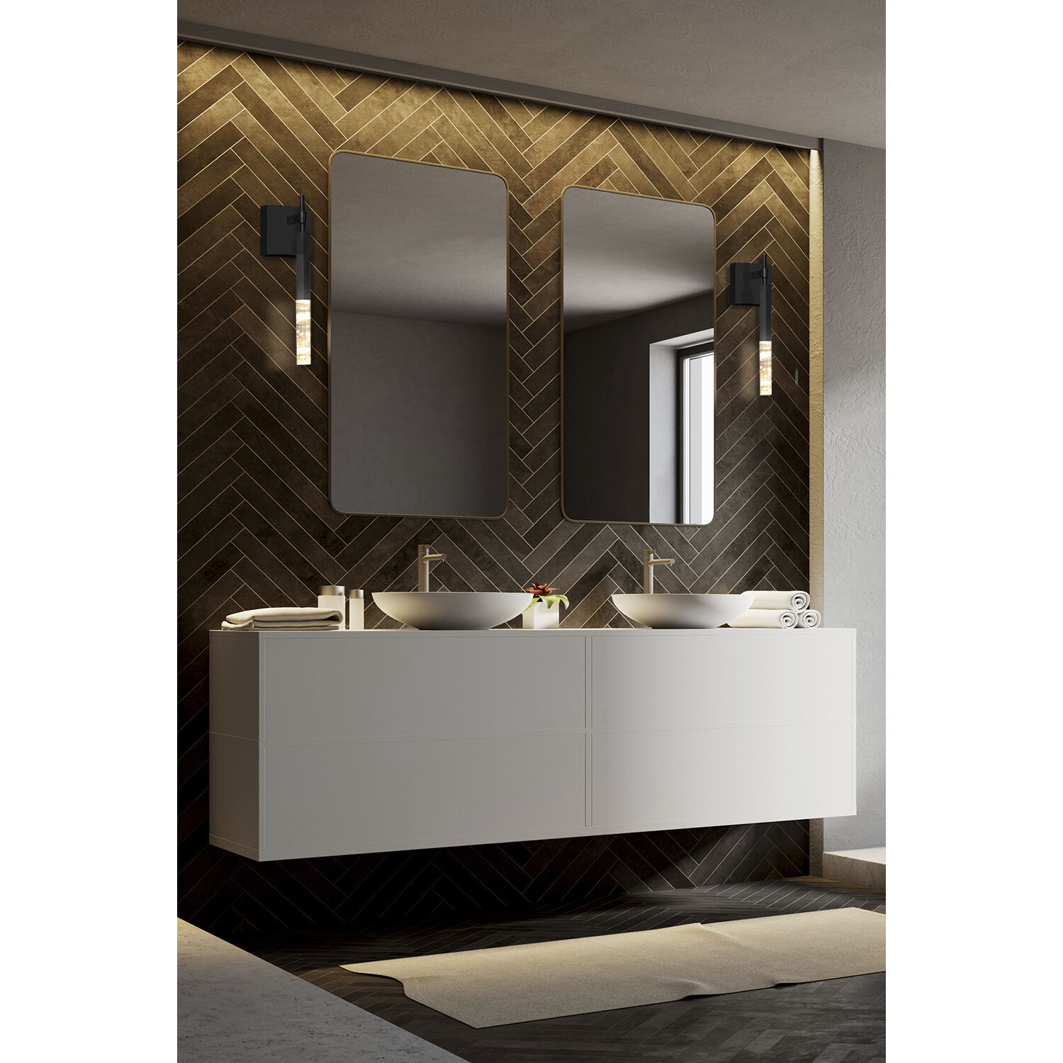 Diaphane LED 4.75 inch Black Wall Sconce Wall Light