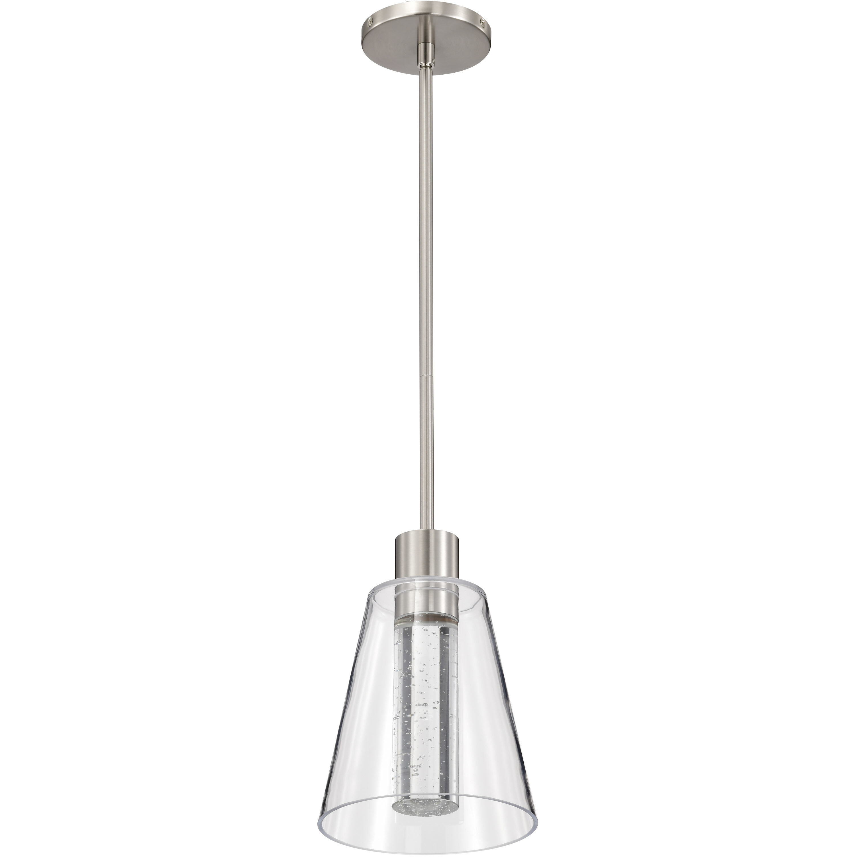 Aura LED 7.25 inch Brushed Nickel Pendant Ceiling Light