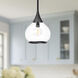 Alora Mood Hazel 1 Light 10.13 inch Matte Black Pendant Ceiling Light in Clear