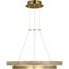 Sean Lavin Grace 1 Light 30 inch Hand Rubbed Antique Brass/Natural Oak Chandelier Ceiling Light