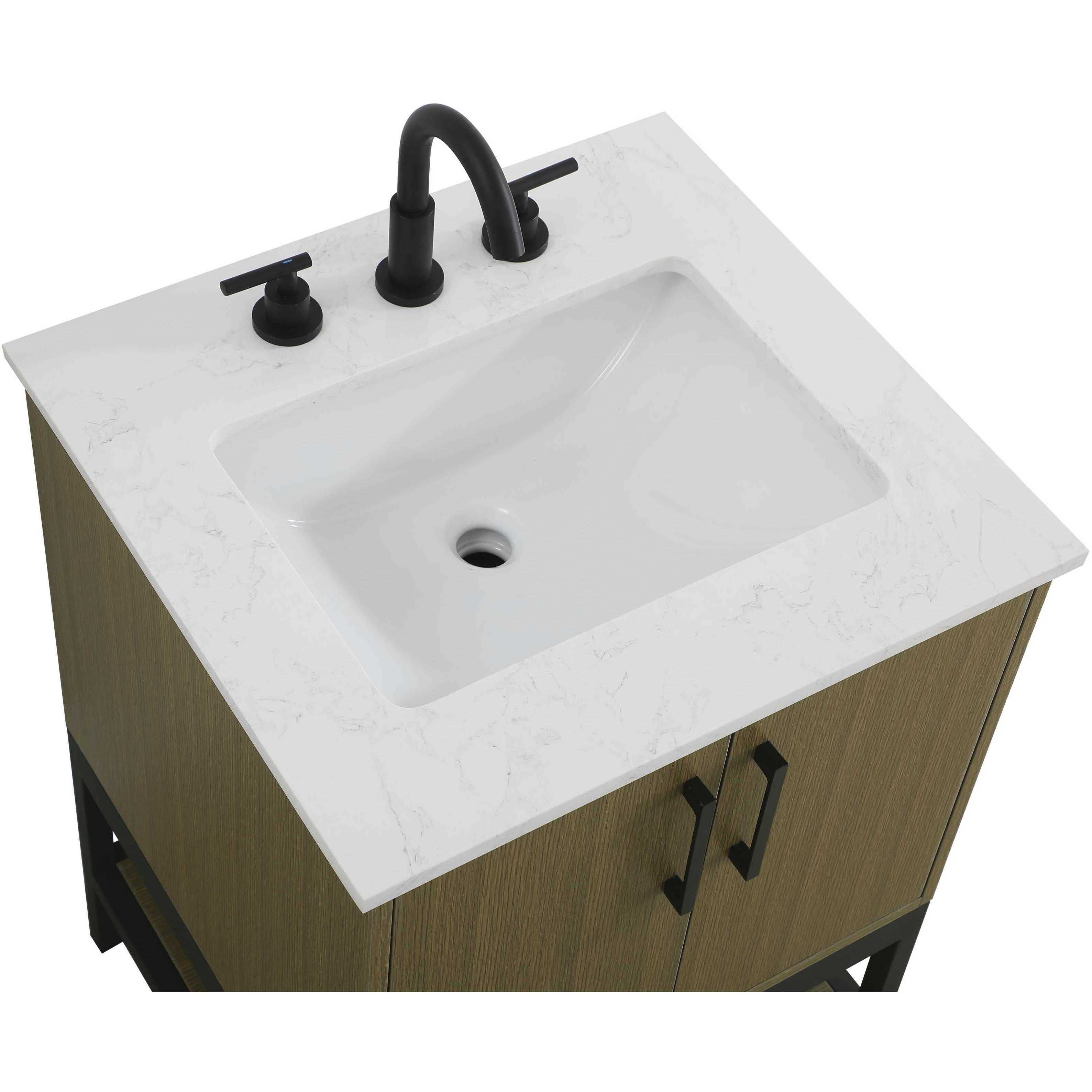 Lennox 24 X 34 inch Chestnut Brown Bathroom Vanity Cabinet