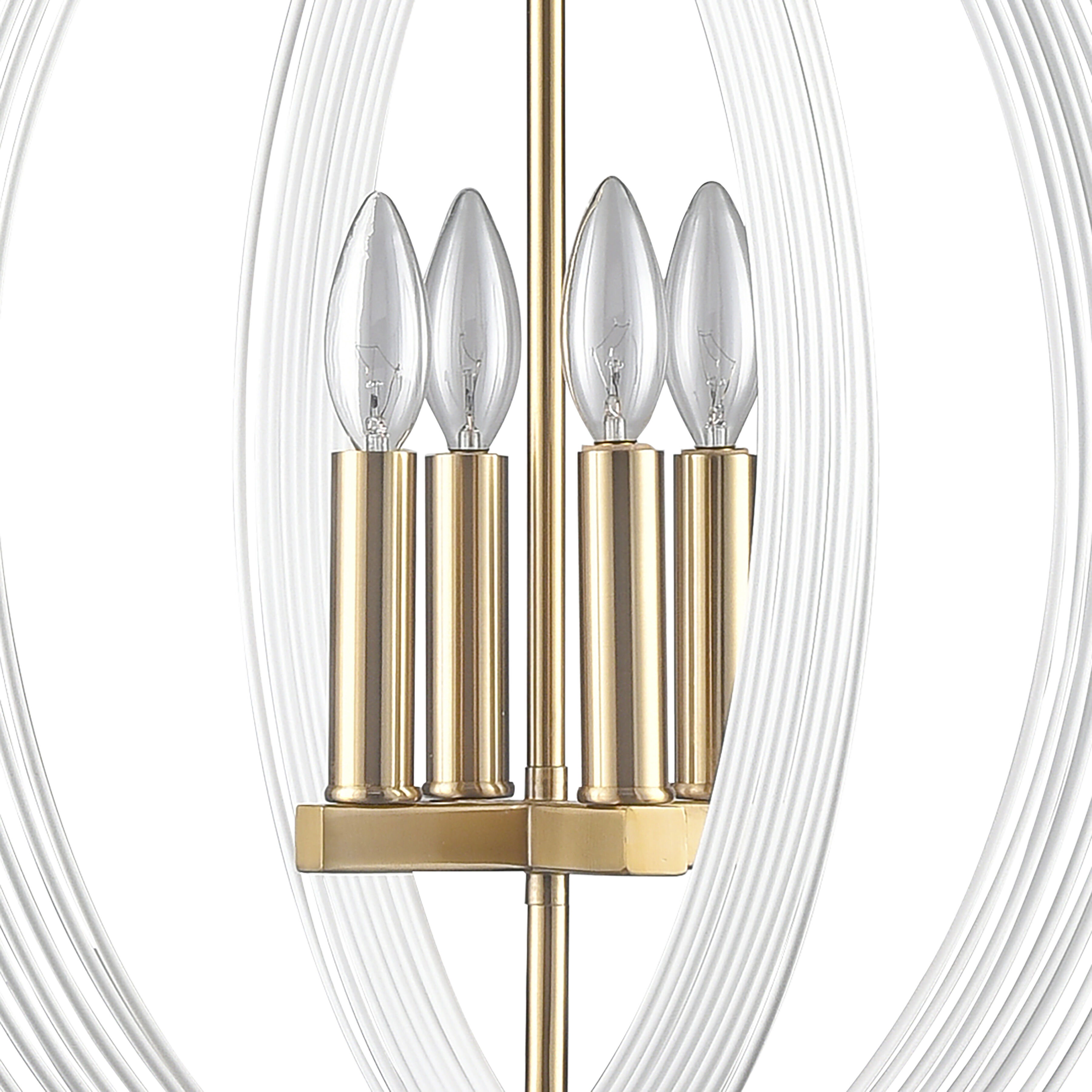 Orme 4 Light 27 inch White Chandelier Ceiling Light