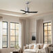 Atlas Patricia-3 42 inch Brushed Nickel with Matte Black Blades Ceiling Fan