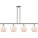 Ballston Athens LED 48 inch Polished Nickel Island Light Ceiling Light in Matte White Glass