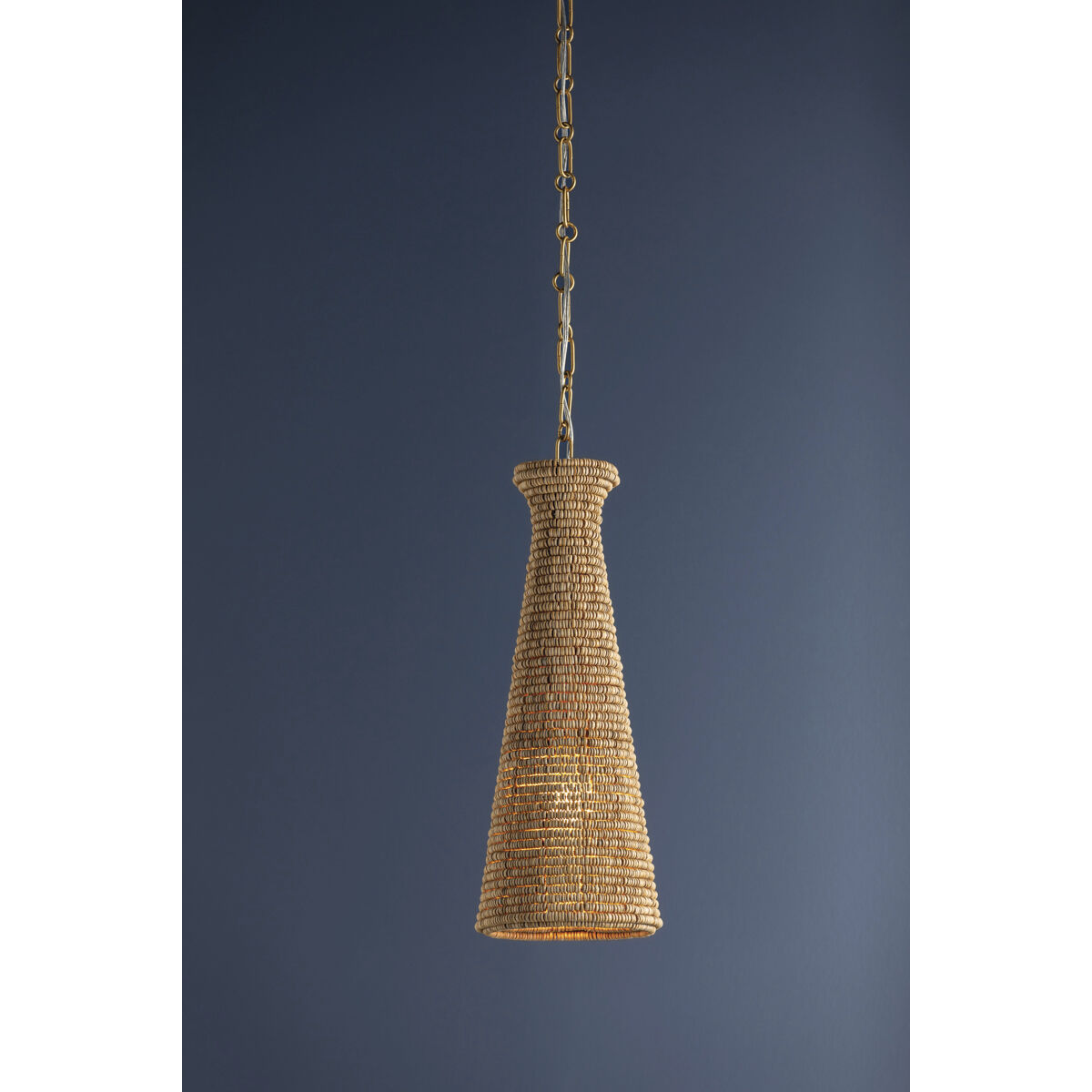 Tallman 1 Light 8 inch Vintage Gold Leaf Pendant Ceiling Light
