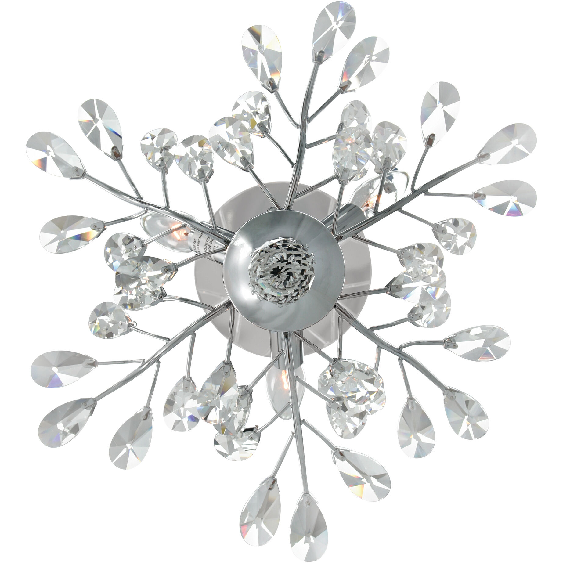 Ivy 3 Light Chrome Drum Shade Flush Mount Ceiling Light